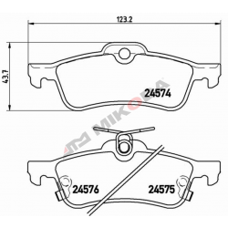 Klocki  hamulcowe  HONDA CIVIC IX FK 12- TYŁ Mikoda 72258